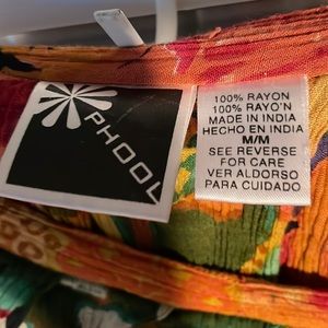 Multicolored skirt runs small